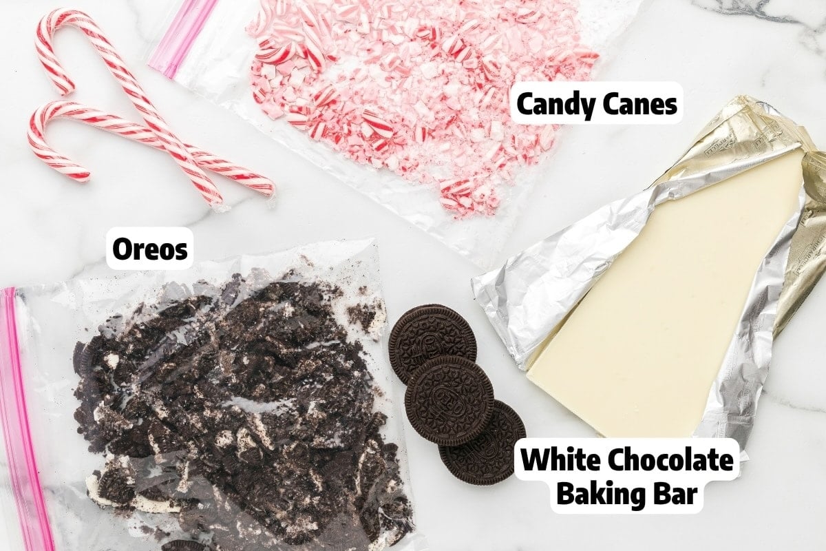 oreo peppermint bark ingredients.