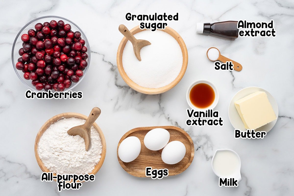 cranberry cake ingredients.