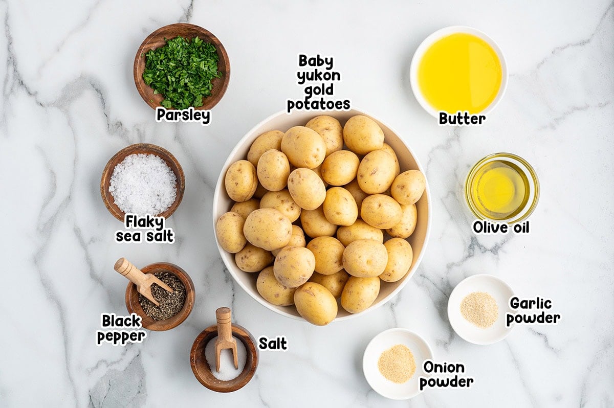 crispy smashed potatoes ingredients.