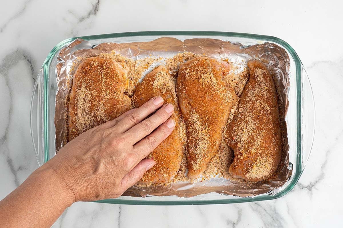 seasoning chicken breasts with brown sugar and Italian dressing mix
