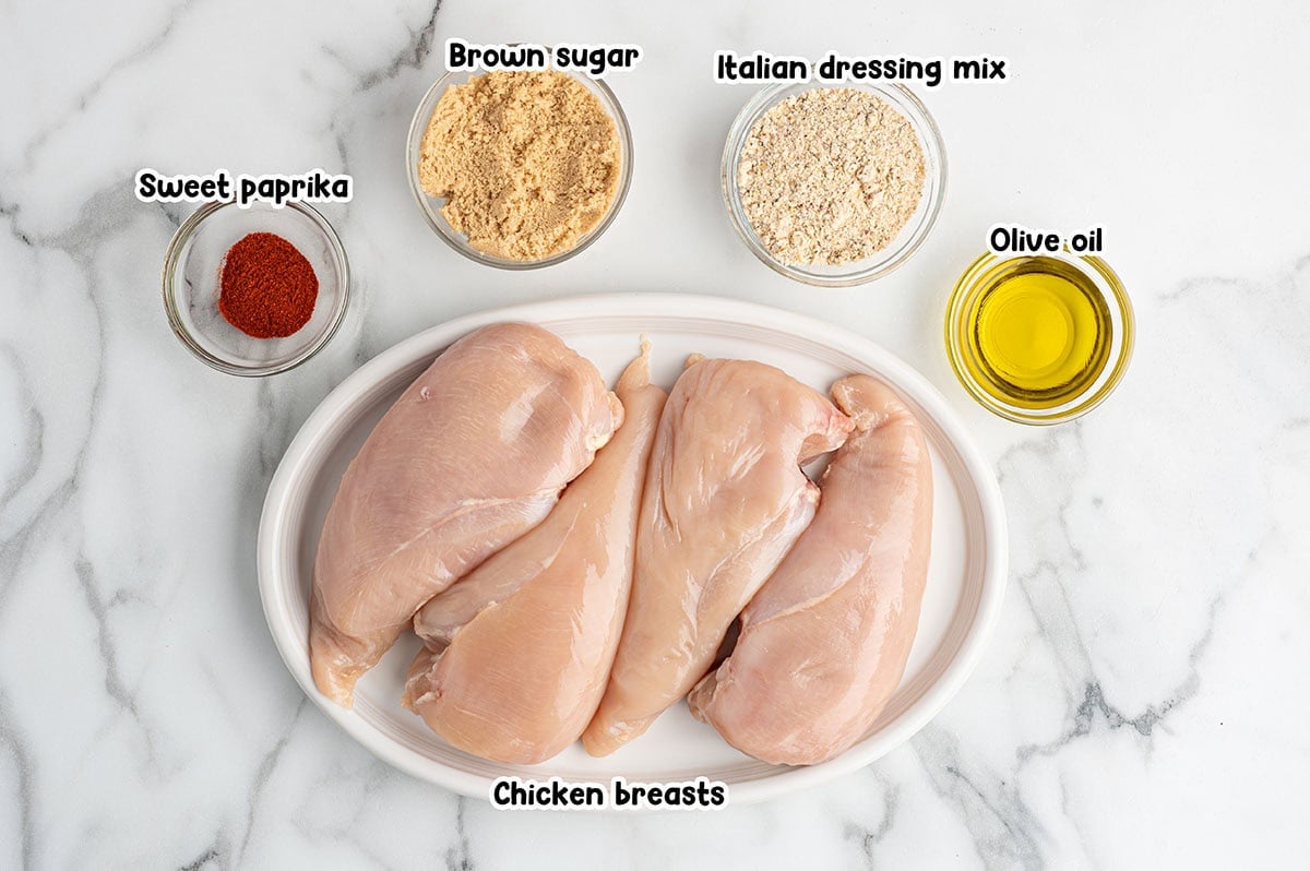 chicken with italian dressing packet and brown sugar alttext