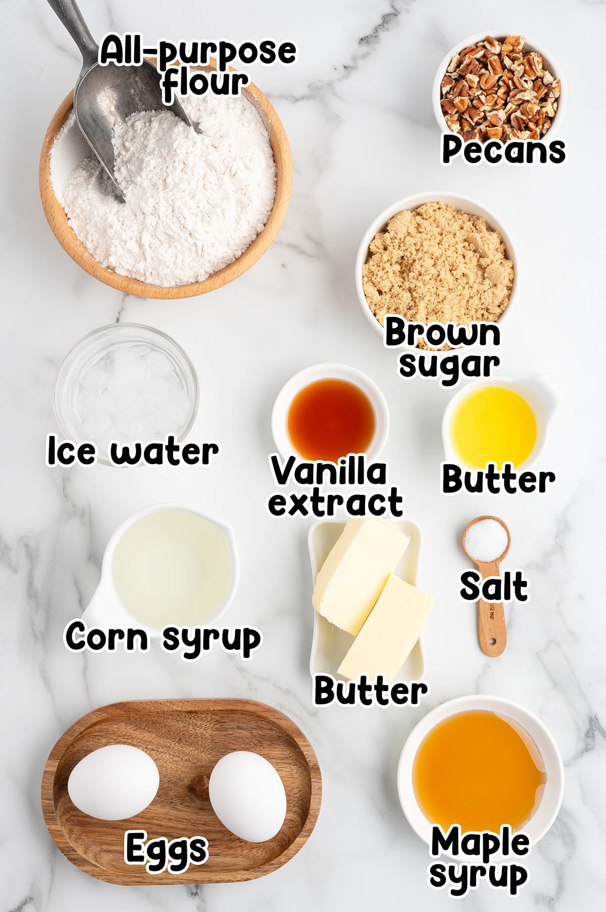 mini pecan pies ingredients.