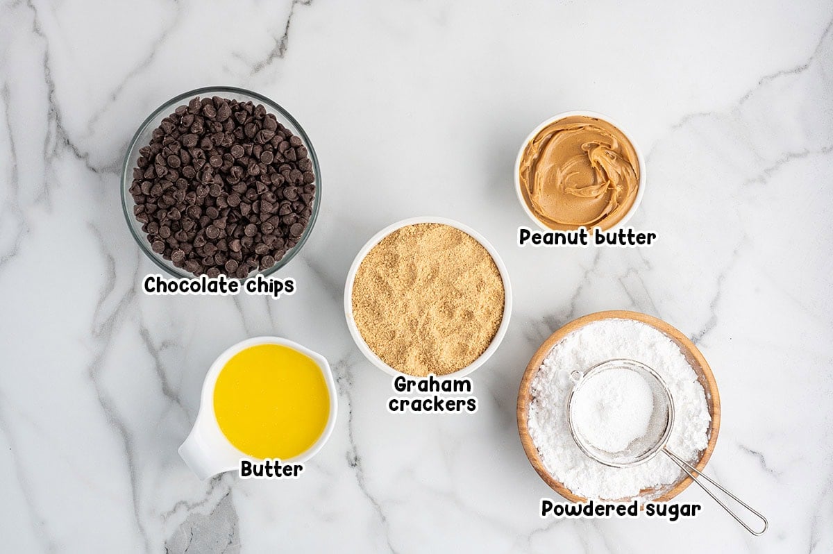 no bake peanut butter bars ingredients. 