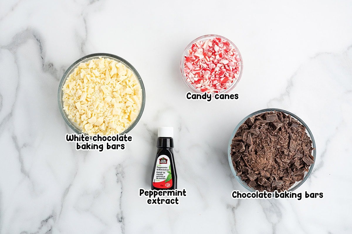 Peppermint bark ingredients.