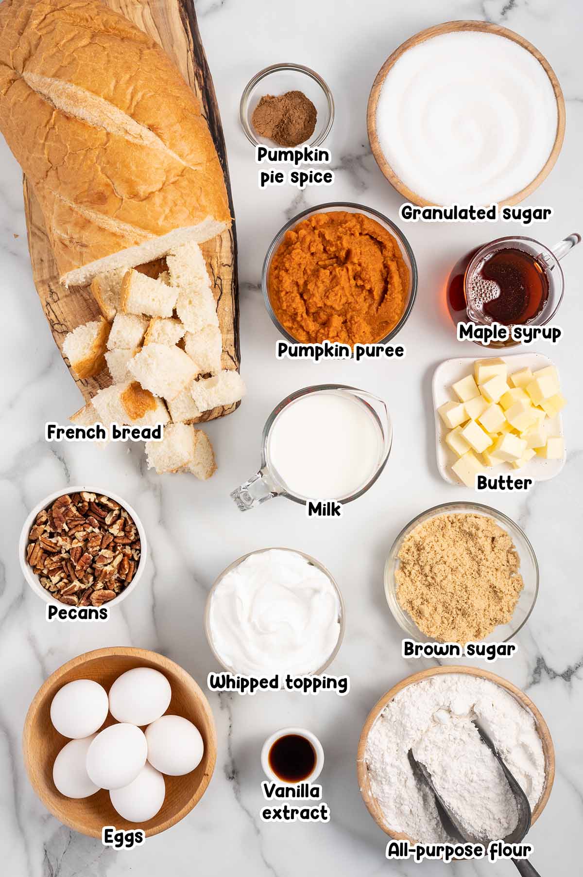 pumpkin french toast casserole ingredients.