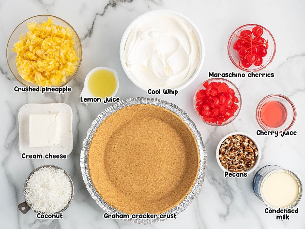 Millionaire pie ingredients.